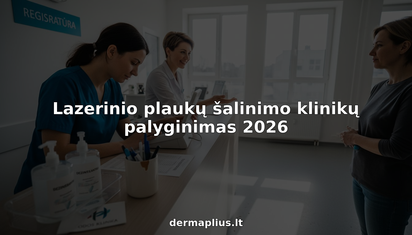 Lazerinio plaukų &scaron;alinimo klinikų palyginimas 2026